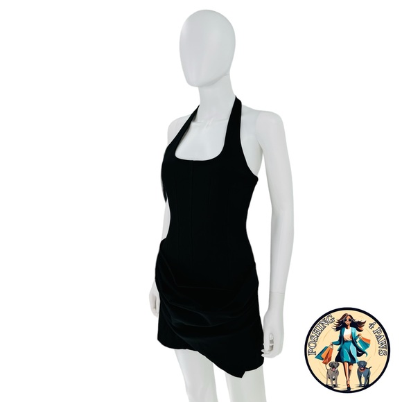 Jonathan Simkhai Dresses & Skirts - SIMKHAI Luminita Wrap Front Formal Stretch Jersey Mini Dress in Black Size 6